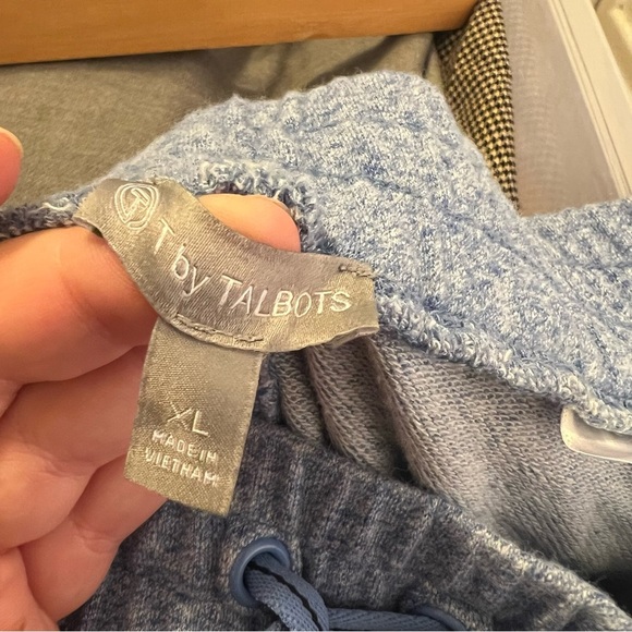 T by Talbots Jogger Sweatpant Light Blue Heathered XL - Picture 11 of 12
